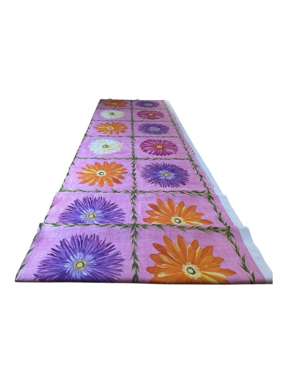 Free Spirit Cotton Fabric By Donna Dewberry "Large Daisies" 3.3 Yards x 44" Wide